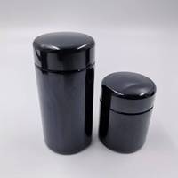 Bocal de conservation UV violet noir en verre hermétique pour herbes avec couvercle à vis