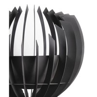 Décoration de jardin, foyer extérieur en acier noir, demi-sphère, foyer, 55x54cm, 1,5mm d'épaisseur, montage facile pour le bois