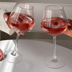 Verre à vin rouge bordeaux sur pied, de luxe léger, en cristal à large ventre, pour la maison, le bar, les mariages et les fêtes - Vente en gros - Product Image 1
