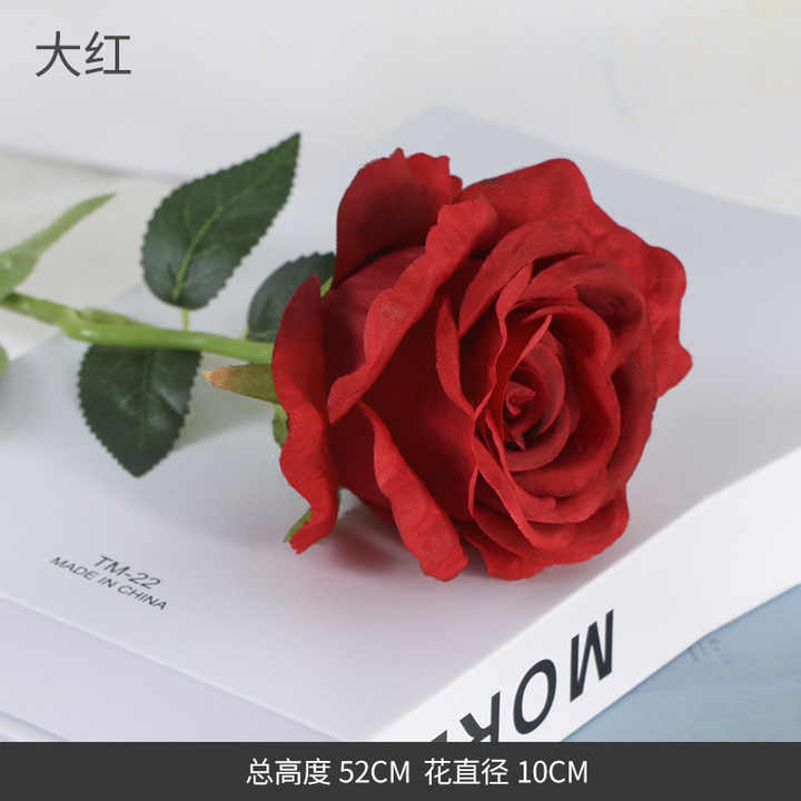 Handmade Single Stem Rose Flower Colorful Silk Artificial Flower for ...