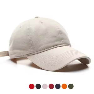 High Quality Wholesale Custom LOGO 100% Cotton Unstructured Dad <b>Hats</b> Soft Top Customized Baseball Caps - Product Image 1