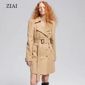 Benutzer definierte Frühlings mode Lange Frauen Trenchcoat Abrigos Para Mujeres für Frauen