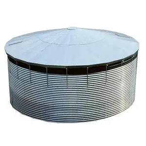 モジュラーラウンドコルゲートスチール水タンクRainwater Collection Fire Fish Farm Sheet Steel Galvanized Corrugated Water Tank