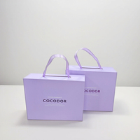 Luxus-Geschenkkörbe mit Eigenem Logo, Lila Karton-Geschenkboxen mit Griff für Kleidung, Schuhe und Hüte