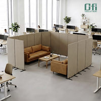 Cloison acoustique autoportante en PET, ignifuge et insonorisante, recouverte de tissu polyester, conforme ASTM E84 Classe A, pour bureau