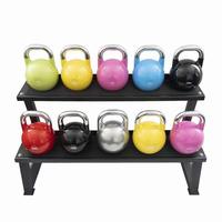 Ensemble de Kettlebells en Fer Colorés de Haute Qualité, Vente en Gros Usine, Durables pour Usage Commercial, Équipement de Fitness pour Salle de Sport