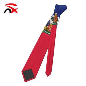 Accessoire <span class=keywords><strong>de</strong></span> mode cadeau d'affaires Polyester <span class=keywords><strong>cravate</strong></span> 145*8cm doux lisse luxe <span class=keywords><strong>drapeau</strong></span> National haïtien <span class=keywords><strong>cravate</strong></span> pour hommes - Product Image 6