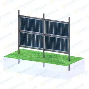 Centrale solaire verticale à montage HQ Panneau bifacial vertical AgriPV Clôture solaire Structure solaire montée sur ferme