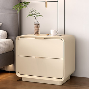 Table de chevet multifonctionnelle en bois massif de style nordique 2026 avec deux tiroirs, personnalisable - Product Image 6