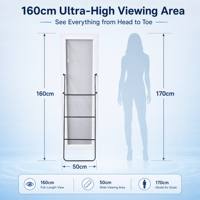 Espejo de pie LED de cuerpo entero con 28 bombillas, trípode, táctil, regulable, 3 colores de luz, para maquillaje y transmisiones en vivo, OEM