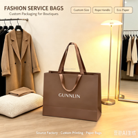Sac en papier kraft noir de luxe, papier artistique avec impression offset pour les achats, les cadeaux, les expositions ou l'utilisation en supermarché