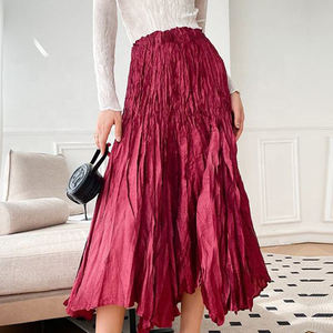 2024 été nouveau Miyake <span class=keywords><strong>jupe</strong></span> plissée décontracté demi-longueur danse <span class=keywords><strong>jupe</strong></span> grande balançoire a-ligne taille ample taille haute <span class=keywords><strong>jupe</strong></span> plissée - Product Image 6