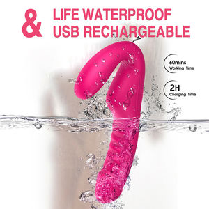 Vibratore a Doppia Testa in Silicone Medicale per Punto G e Clitoride, Giocattolo Sessuale per Lesbiche - Product Image 5