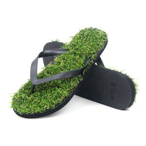 Kustom musim panas sandal datar hijau tali pvc sol <span class=keywords><strong>eva</strong></span> sandal rumput baru lucu sandal jepit grosir - Product Image 3