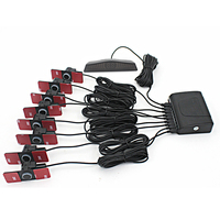 Kit de Sensores de Aparcamiento para Automóvil con Interruptor de Encendido/Apagado, Alarma de Punto Ciego, Zumbador, Radar Trasero LED, Sistema de Marcha Atrás Impermeable, 8 Sensores