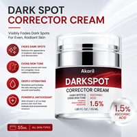 Crème correctrice des taches brunes Akaril 55 ml, 1,5 % d'acide ascorbique, vitamine C, atténue les taches brunes, unifie le teint, crème éclaircissante pour le visage