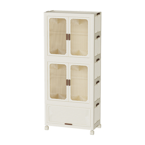 Multifunction Combinable Foldable Movable Universal Wheel Bedroom Wardrobe Transparent <strong>Door</strong> Plastic Storage Holders - Product Image 1