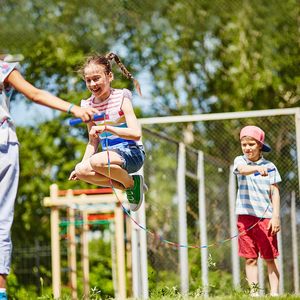 Bán buôn dài xử lý đính cườm jump rope phân đoạn jump rope cho Cardio phòng tập thể dục tập thể dục người lớn trẻ em trẻ em bỏ qua - Product Image 5