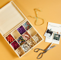 Boîte à thé en bois avec couvercle, organisateur de compartiments rectangulaire de luxe, design unique, durable, coffre à souvenirs, cadeau de Noël
