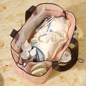 Beilian Mesh Beach Bag Large Capacity Portable Travel Swim Storage Bag For Vacation Trip - Product Image 3