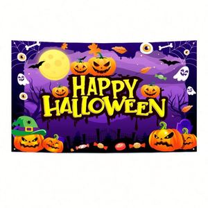 Promotional Cute Happy Halloween Theme Living Room Bedroom Wall Art Decor Banner <b>Flags</b> - Product Image 1