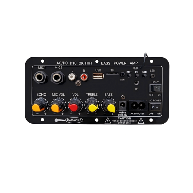 Mono 30-120W Class D for 5.0 Home Amplifier 4 Ohm FM Radio USB/TF/SD Mic Remote Control Mini Bass DJ