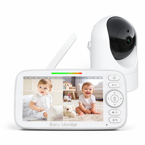 2025 meilleur prix 5.0 pouces 720p bébé moniteur avec caméra pas de Wifi Vision nocturne berceuses nouveau bébé Audio caméra bébé moniteur - Product Image 1