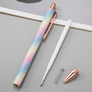 Bolígrafos Retráctil Metal fansy pluma rosa de tinta negro brillo de oro rosa haga clic en Personalizado lindo bolígrafos con logo para la escuela <span class=keywords><strong>boligraf</strong></span> - Product Image 5