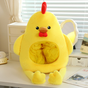 Este Lindo Gorro <span class=keywords><strong>de</strong></span> Peluche con Cabeza <span class=keywords><strong>de</strong></span> <span class=keywords><strong>Pollo</strong></span> es Ultra Cálido, Divertido y Acogedor, Perfecto para Fiestas <span class=keywords><strong>de</strong></span> Invierno, Sesiones <span class=keywords><strong>de</strong></span> Fotos y Uso Diario - Product Image 2