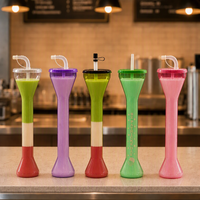 Gobelet en plastique PET à long col personnalisé de 720 ml sans BPA, écologique, pour les fêtes, logo personnalisé imprimé