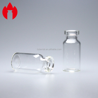 Flacon en verre à dose unique pour pharmacie, type I, transparent, 2R
