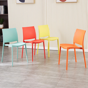 Silla de Ocio Escandinava Moderna, Taburete de Comedor Ligero de Plástico, Silla de Espera para <span class=keywords><strong>Restaurante</strong></span> con Respaldo <span class=keywords><strong>Simple</strong></span> y Engrosado, Muebles para el Hogar - Product Image 3