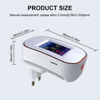 Détecteur de fuite de gaz Tuya WiFi CH4, charbon, méthane, GPL, CO, avec écran TFT, alarme sonore, contrôlable via application domestique, en plastique