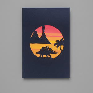 Stégosaure artisanal en papier 3D pop-up, design personnalisable, cadeau artistique avec option de logo personnalisé - Viet-craft - Product Image 6
