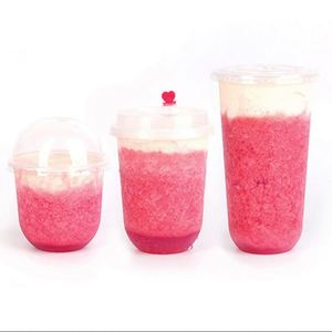 Vaso de Plástico Grueso y Resistente de 90 mm, 12 oz, 16 oz para Té de Burbujas, en Forma de U, con Tapas, Reciclable - Product Image 3