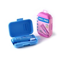 Juego de Cepillo y Pasta de Dientes Portátil de Viaje con Logotipo Personalizado, Cepillo de Dientes Plegable para Adultos con Cerdas Suaves en Espiral