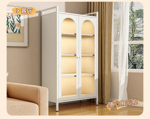 Support de rangement de cuisine multicouche sur pied avec ouverture de comptoir Armoire à vaisselle pour <span class=keywords><strong>four</strong></span> à <span class=keywords><strong>micro</strong></span>-ondes Chariots mobiles pour îlots de cuisine - Product Image 4