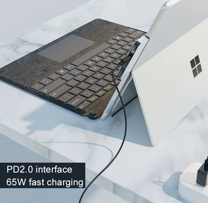 Hub multifunción USB de 4 puertos 3,0, carcasa de aleación de aluminio, estación de acoplamiento plateada, Hub tipo C para Microsoft <span class=keywords><strong>Surface</strong></span> <span class=keywords><strong>Pro</strong></span> <span class=keywords><strong>8</strong></span>/9 Stock - Product Image 6