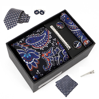 Benutzer definierte 4 Stück Männer ihn Thanksgiving Geschenk Krawatte Set Krawatte Tasche Quadrat Krawatte Clip Manschetten knöpfe Krawatte Set für Geburtstag Weihnachten