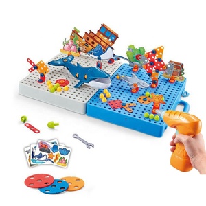 Đồ Chơi Ghép Hình <span class=keywords><strong>3D</strong></span> Động Vật Biển Thế Giới Đại Dương Mới Nhất Đồ Chơi Khối Xây Dựng Máy Khoan Điện Hộp Ghép Vít Lắp Ráp Tự Làm Kèm Bộ Dụng Cụ - Product Image 1