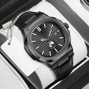 Reloj de Pulsera de Cuero para Hombre de Negocios, Cuadrado, de Aleación, de Bajo Precio, Último Modelo 2025, de Lujo, con Fecha, Día y Hora - Product Image 1