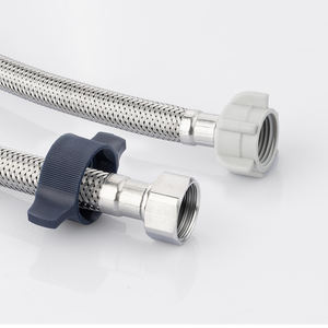 Manguera de Plomería para Baño y Inodoro PPW Moderna de Acero Inoxidable Trenzado <span class=keywords><strong>Flexible</strong></span> de 1/2 de Diámetro Interior, Temperatura Máxima de Funcionamiento de 200F, <span class=keywords><strong>Tubo</strong></span> de EPDM - Product Image 2