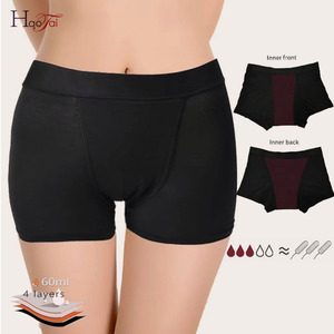 Culottes menstruelles confortables pour femmes, 4 couches absorbantes, 24 heures anti-fuite, respirantes, sous-vêtements de règles pour femmes - Product Image 1