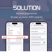 Baterai Tanpa Peringatan Decoding Untuk iPhone 14 13 12 11 11 Pro Max Tanpa BMS Tanpa Solder Tanpa Perlu Programmer Menampilkan Kapasitas Penuh