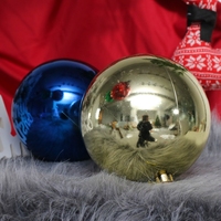 Fournitures de décoration de Noël, boules de Noël, grandes boules de Noël de 20 cm, couleur rouge brillante pour la décoration de Noël