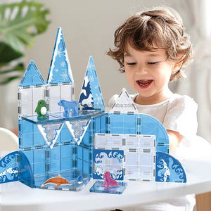 Ensemble de blocs de construction château congelé blocs de construction à aimant 3D carreaux magnétiques pour enfants blocs de construction magnétiques jouets pour enfants cadeaux - Product Image 1