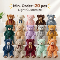 Ours en peluche personnalisé OEM grande taille, jouet en peluche doux, poupée ours en peluche pour cadeau de vacances, décoration intérieure, faible MOQ, ODM