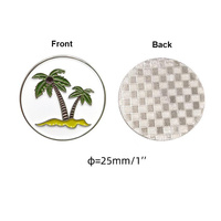 Clip magnétique pour chapeau de golf avec motif de cocotier, marqueur de balle de golf pour accessoires de golf, cadeau de golf personnalisable