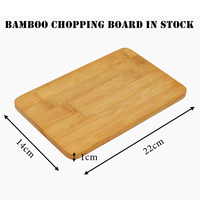 FSC FDA Natuurlijk Bamboe Ontbijtbord Set 22x14x1cm Mini Houten Brood Fruit Serveer Snijdplank Keuken Gadget