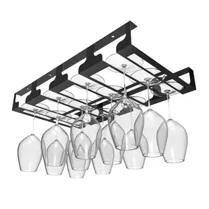 Rượu thủy tinh Rack-dưới tủ stemware Rượu Thủy Tinh chủ Kính lưu trữ Hanger kim loại treo Organizer cho bar nhà bếp